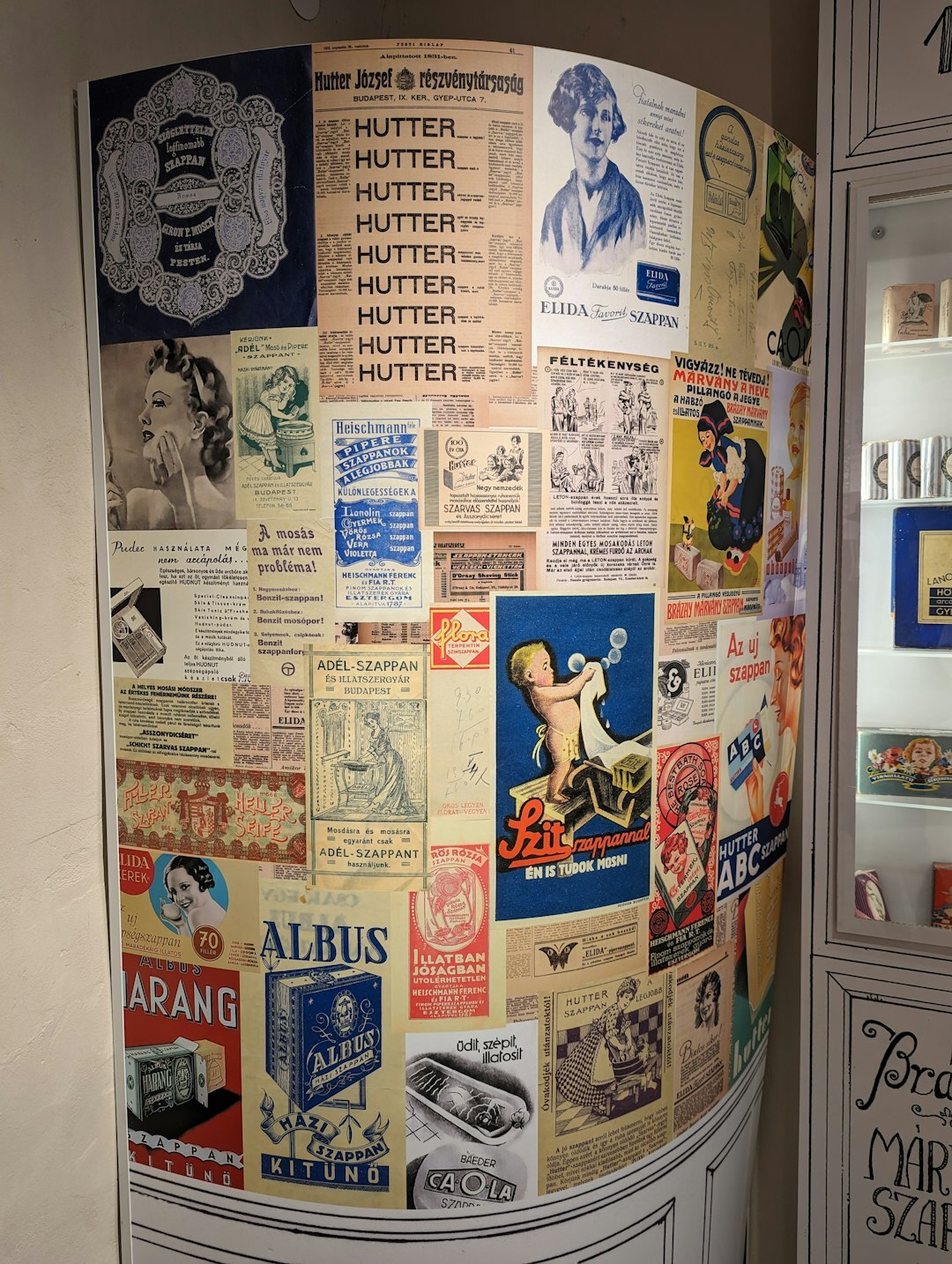 historical advertising column